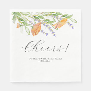 Guardanapo De Papel Flores Botânicas Casando Napkins