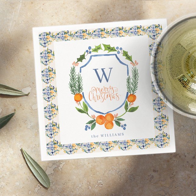 Guardanapo De Papel Flores Botânicas de Citros de Inverno | Folhagens (Criador carregado)