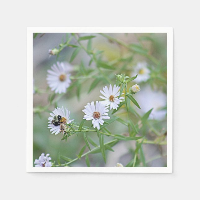 Guardanapo De Papel Flores brancas (Frente)