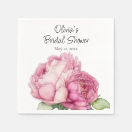 Guardanapo De Papel Flores cor-de-água cor-de-rosa penteados rosas ros