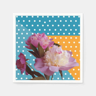 Guardanapo De Papel Flores cor-de-rosa, Papel Elegante Nápoles