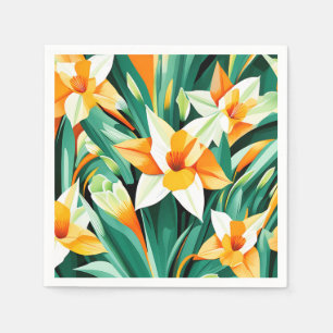 Guardanapo De Papel Flores de Abstrato Daffodil a negrito
