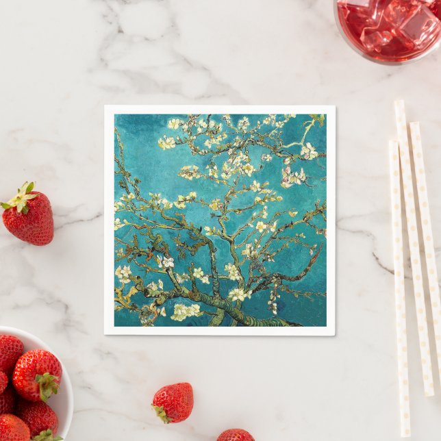 Guardanapo De Papel Flores de Amendoeira de Van Gogh Impressionismo Cl (Insitu)