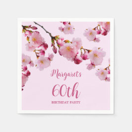 Guardanapo De Papel Flores de Cerejeira Pink Bloom Sakura Aniversário