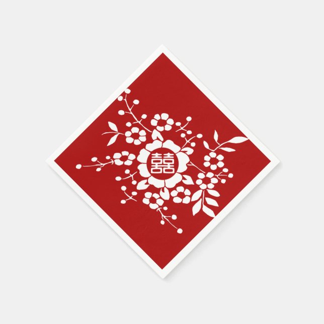Guardanapo De Papel Flores de Corta de Papel ・ Felicidade Dupla (Canto)