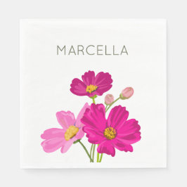 Guardanapo De Papel Flores de Cosmos do Jardim Brilhante Coloridas Per