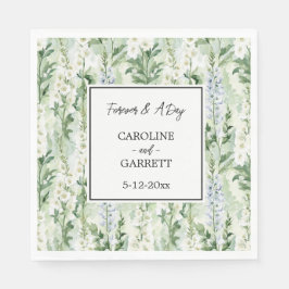 Guardanapo De Papel Flores de Delphinium Brancas Lavanda Casamento Nup