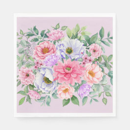 Guardanapo De Papel Flores de Festas do Jardim de Verão Delicadas
