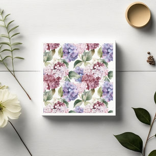 Guardanapo De Papel Flores de Hydrangea de Aquarela