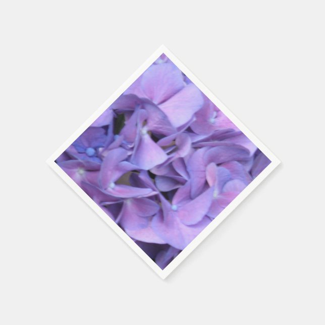 Guardanapo De Papel Flores de Hydrangea Roxo (Canto)
