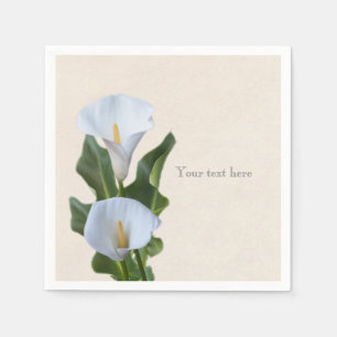 Guardanapo De Papel Flores de Lírio Calla Floral Elegante Noiva Casame