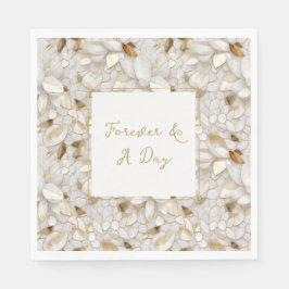 Guardanapo De Papel Flores de Lótus de Ouro Branco