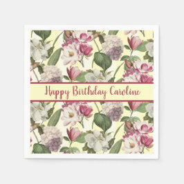 Guardanapo De Papel Flores de Magolia e Hidrópias do Sul