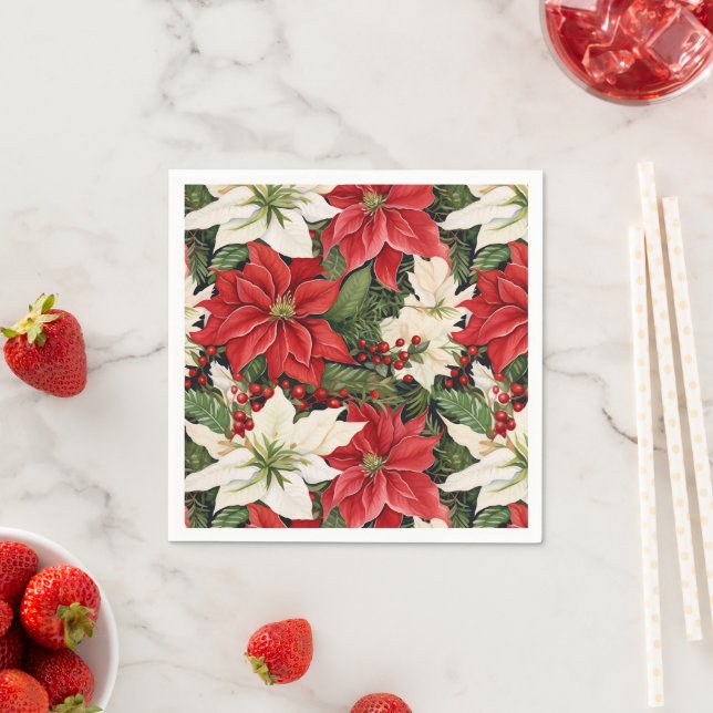 Guardanapo De Papel Flores de Natal (Insitu)