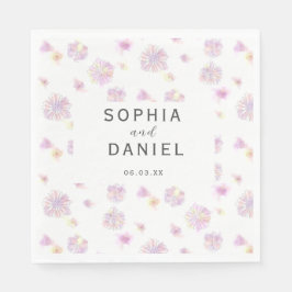 Guardanapo De Papel Flores de primavera aquarela Personalizada Casamen