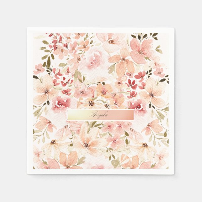 Guardanapo De Papel Flores de Primavera em Flor (Frente)