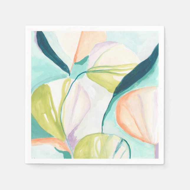 Guardanapo De Papel Flores do ventilador IV (Frente)