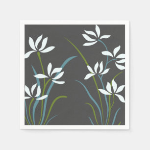 Guardanapo De Papel Flores e gramíneas