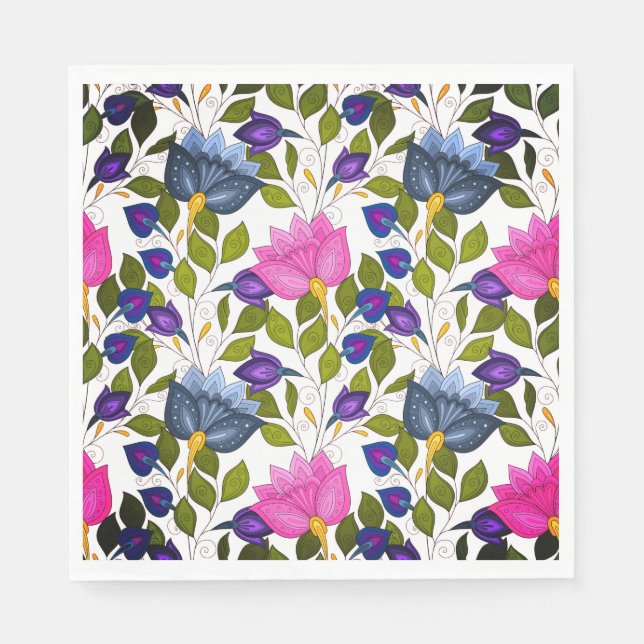 Guardanapo De Papel Flores E Papel De Almofada P32 Nápoles (Frente)