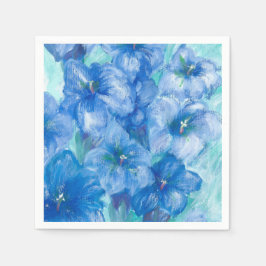 Guardanapo De Papel Flores Gentianas Azuis