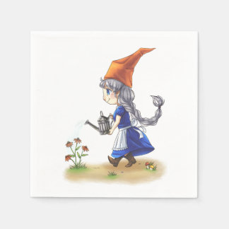 Guardanapo De Papel Flores Gnome Gnomo