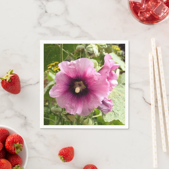GUARDANAPO DE PAPEL FLORES HOLLYHOCK (Insitu)
