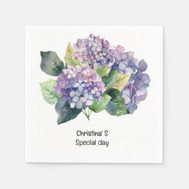 Guardanapo De Papel Flores Hydrangea flora florista amante aquarela