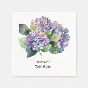 Guardanapo De Papel Flores Hydrangea flora florista amante aquarela