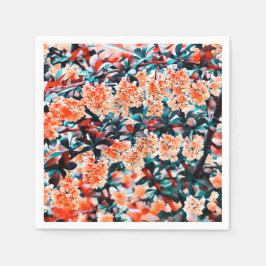 Guardanapo De Papel Flores Laranja