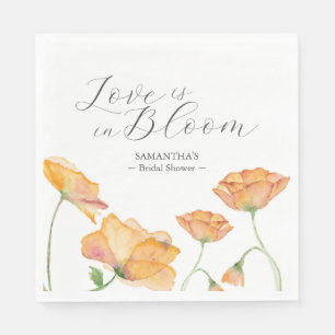 Guardanapo De Papel Flores Laranja-Popia Chá de panela Napkins