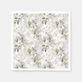 Guardanapo De Papel Flores modernas da primavera em mármore para Chuve