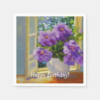 Guardanapo De Papel Flores Na Janela