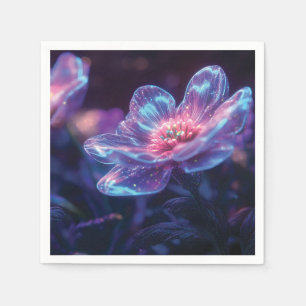Guardanapo De Papel Flores Neon Brilhantes - Florestas Cosmicas Encant