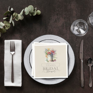 Guardanapo De Papel Flores Românticas de Mola Vase Chá de panela