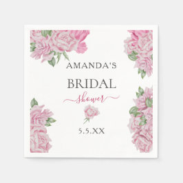 Guardanapo De Papel Flores rosa de aquarelas - CHÁ DE PANELA