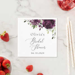 Guardanapo De Papel Flores Roxas, Flores de ameixa, Boho, Chá de panel