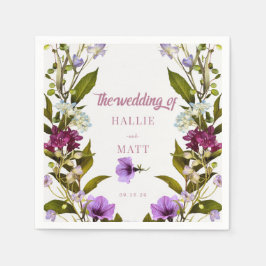 Guardanapo De Papel Flores Roxas Rosa | Bloom Wedding