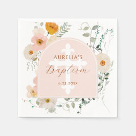 Guardanapo De Papel Flores selvagens Arch Baptism