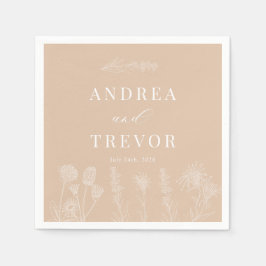 Guardanapo De Papel Flores Selvagens Brancas | Boho Chic Wedding