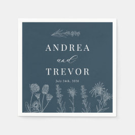 Guardanapo De Papel Flores Selvagens Brancas | Boho Chic Wedding