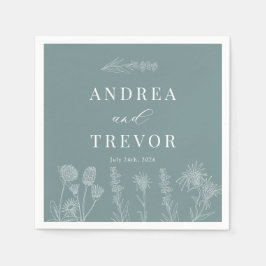 Guardanapo De Papel Flores Selvagens Brancas | Boho Chic Wedding