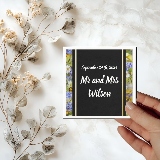 Guardanapo De Papel Flores Selvagens Coloridas Naufrágios Cocktail (Criador carregado)