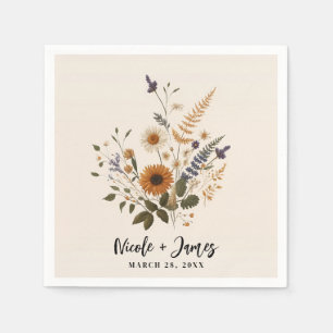 Guardanapo De Papel Flores Silvestres Buquê Floral Vintage Casamento B