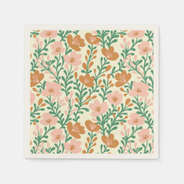 Guardanapo De Papel Flores Silvestres Rosa Flores Bebê Shower Personal