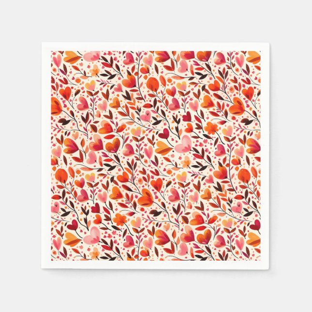 Guardanapo De Papel Florescimento Romântico: Dia dos Namorados (Frente)