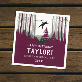 Guardanapo De Papel Floresta Burgundy de Zipline Legal ao Ar Livre