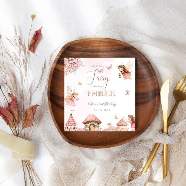 Guardanapo De Papel Floresta de aniversário de 3 anos de Lama de Cogum (Criador carregado)