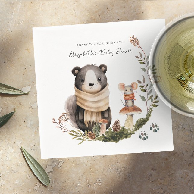 Guardanapo De Papel Floresta do outono | Chá de fraldas Napkins (Criador carregado)