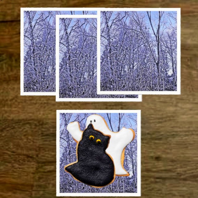 Guardanapo De Papel Floresta Em Twilight (These Forest At Twilight Napkins, can be used anytime of the year!)