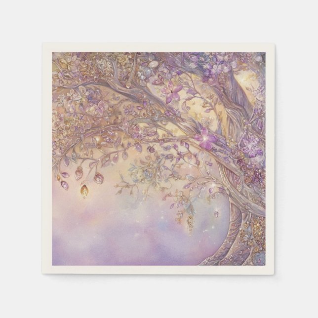 Guardanapo De Papel Floresta Luminosa Napkins (Frente)